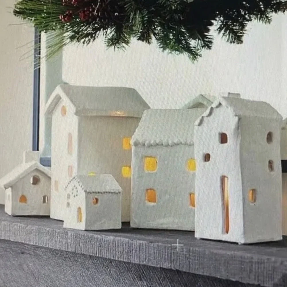 PB/ Handcrafted Ceramic Christmas Village Houses / : MINI CERAMIC HOUSE